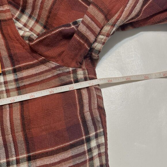 Off The Grid Shirt Mens Size XL Plaid Long Sleeve Button Down Destroyer Flannel - Picture 3 of 9